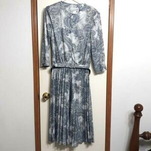 Pablo Collection Womens Dress Sz 16 Shades of Gray & Blue